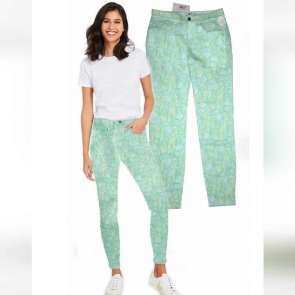 Vineyard Vines Women’s Mint Patterned Skinny Jeans